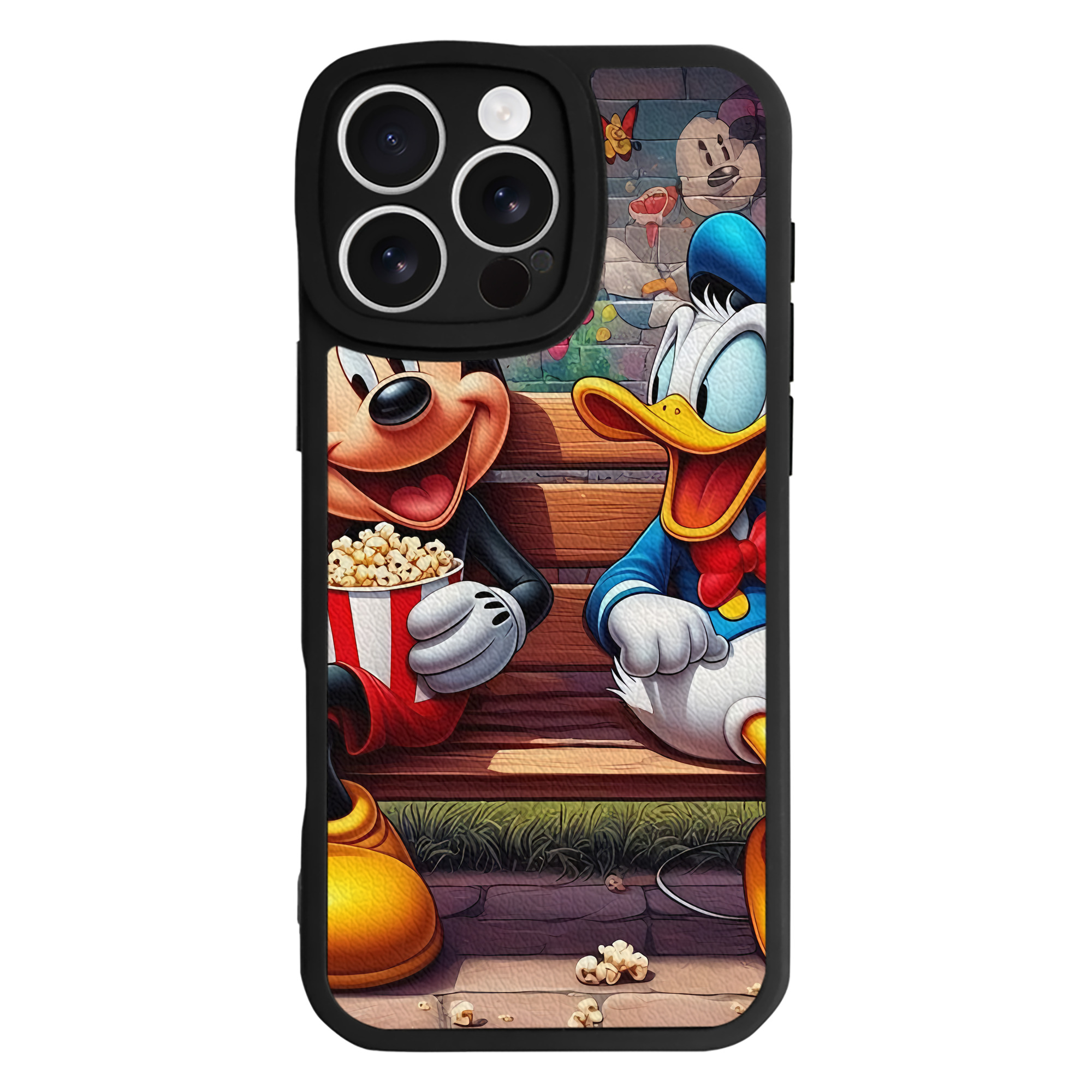（画像用） ミッキーマウス Mickey Mouse 【iPhone 16シリーズ対応】シリコンスマホケース（レザー調） 材質：シリコン